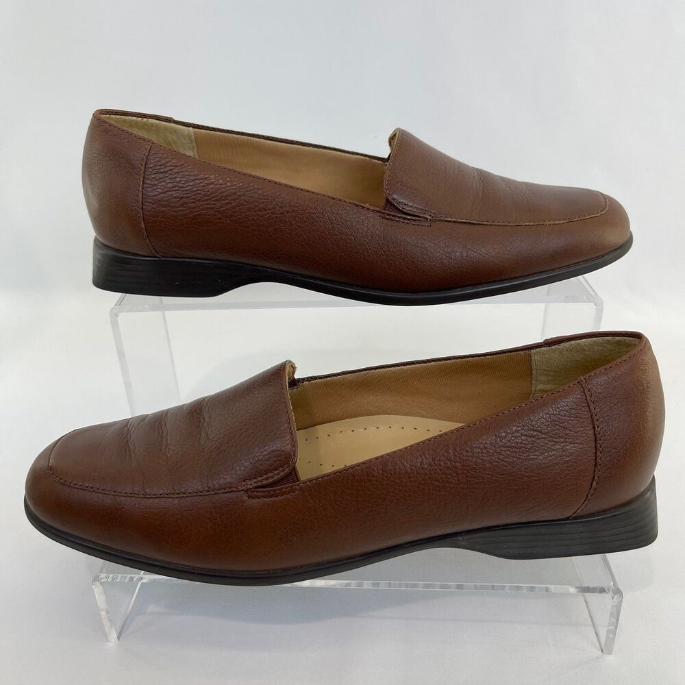Trotters Jess Brown Leather Loafers Flats Women's Size 8 N
